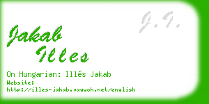 jakab illes business card